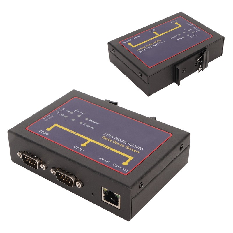 Serial Device Server Dual Port RS232 485 422 to Ethernet