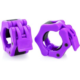 Greententljs Olympic Barbell Weight Clamps 2 Inch Clips Quick Release Locking 2" Pro Olympic Bars Deadlifts Weights Plates for Squats Weightlifting Fitness Body-Solid (Purple Matte)