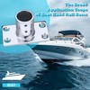 Pvrud Boat Hand Rail Bases 316 Stainless Steel 90° Rectangular