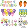 29 Pieces Easter Party Balloons Decorations Set,Easter Bunny Balloons Carrot