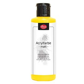 Viva Decor Acrylfarbe (Gelb, 82 ml) schnell trocknend, lichtecht, gut deckend - Acrylfarben für Leinwand, Papier, Holz, zum Steine bemalen, für Künstler, Bastler, Kinder - Made in Germany …