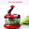 Multi-Functional Manual Food Processor,8 Cup Hand-powered Crank Chopper,Mincer Blender with