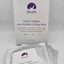 Lauristic Bio Collagen Real Deep Mask, Hydrating Overnight Hydrogel Mask, 34g (4 Pack)