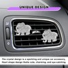 NOTISH 2PCS Elephant Crystal Diamond Car Air Vent Clip, Bling