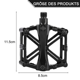 Pedals Bicycle, Bicycle Pedals, MTB Pedals, Bicycle Pedals, Sealed Bearings Bicycle Pedals for Mountain Bike, Road Bike, Trekking Pedals (Black)