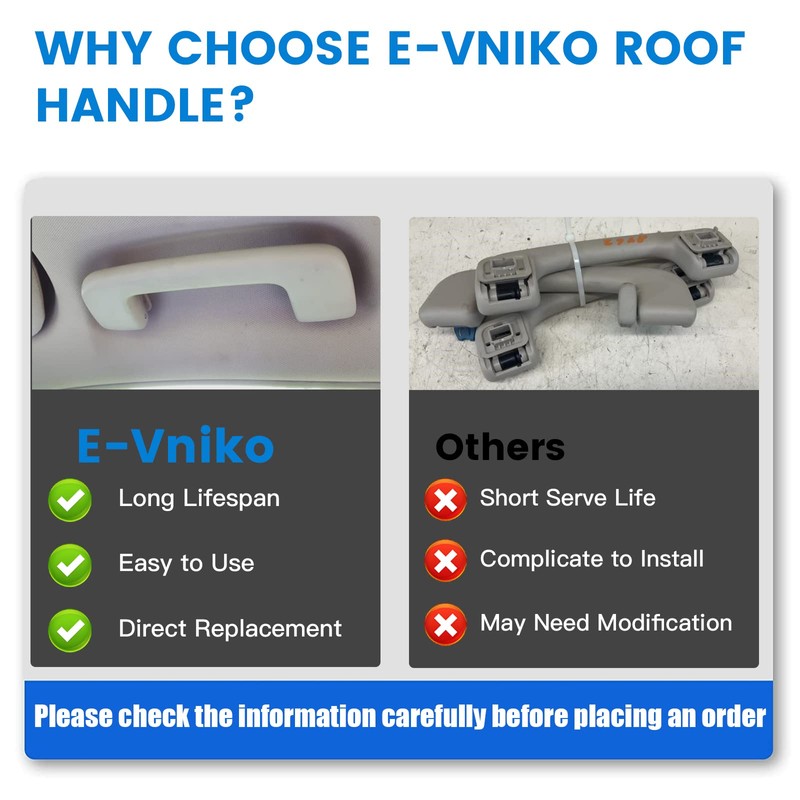 E-Vniko Front Roof Handle Pull Grab Handle Compatible for Ford