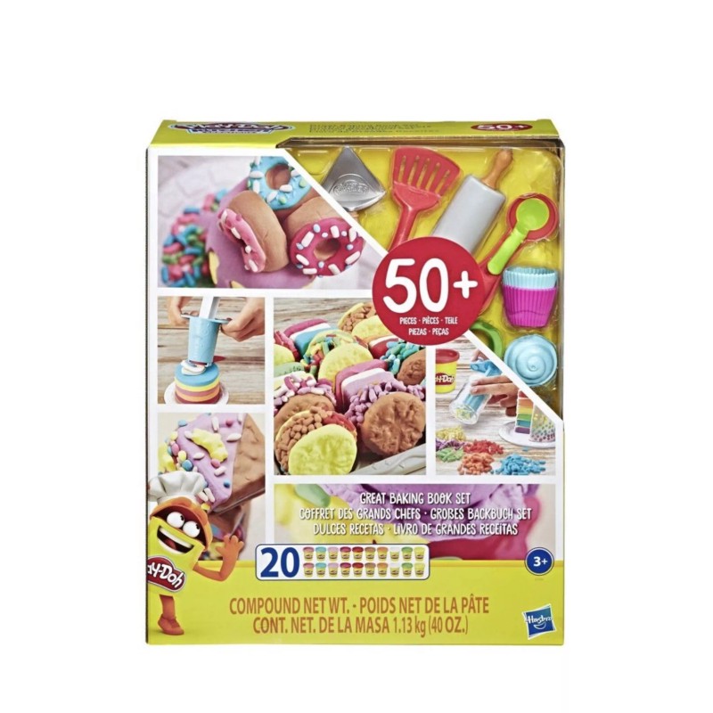 PLAY-DOH KITCHEN CREATIONS GREAT BAKIING BOOK 50+ PIECES PLAYSET Brand