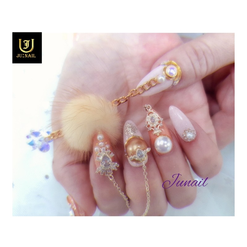 ❗Limited❗Fox~♬ Handmade nail tip - Short straight nose pin /
