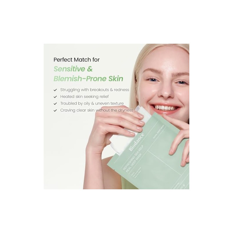 BIODANCE Refreshing Sea Kelp Overnight Hydrogel Face Mask