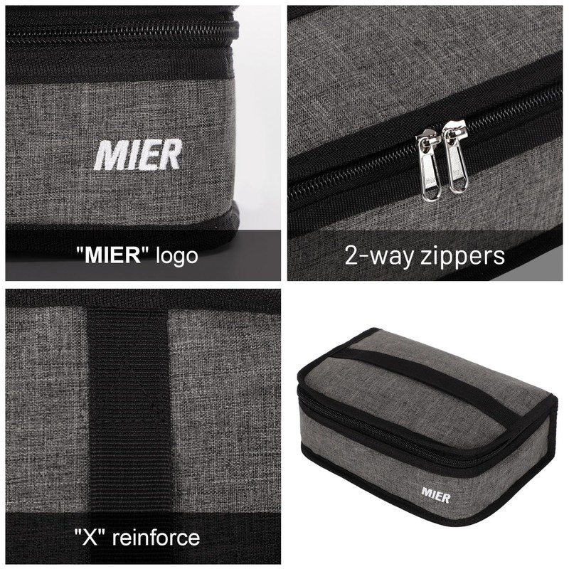 MIER Portable Thermal Insulated Cooler Bag Mini Lunch Bag for