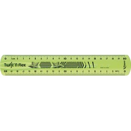 Maped Twist'n Flex Flexible and Fun Unbreakable Flat Ruler 20 cm Double Graduation Green