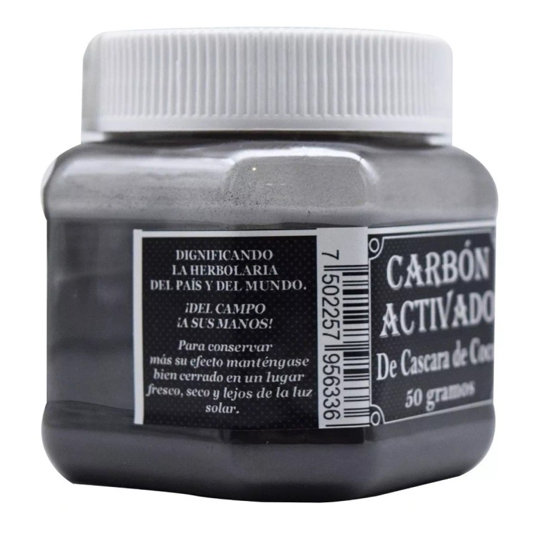 La Herbonaturista Carbon Activado Polvo De Cascara De Coco 50g