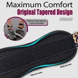 Frelaxy Ankle Strap for Cable Machine – Comfortable & Durable Leg Straps for Kickbacks, Glute Workouts, and Lower Body Exercises – Perforated Neoprene Padding & Tapered Fit (Single, Leopard)