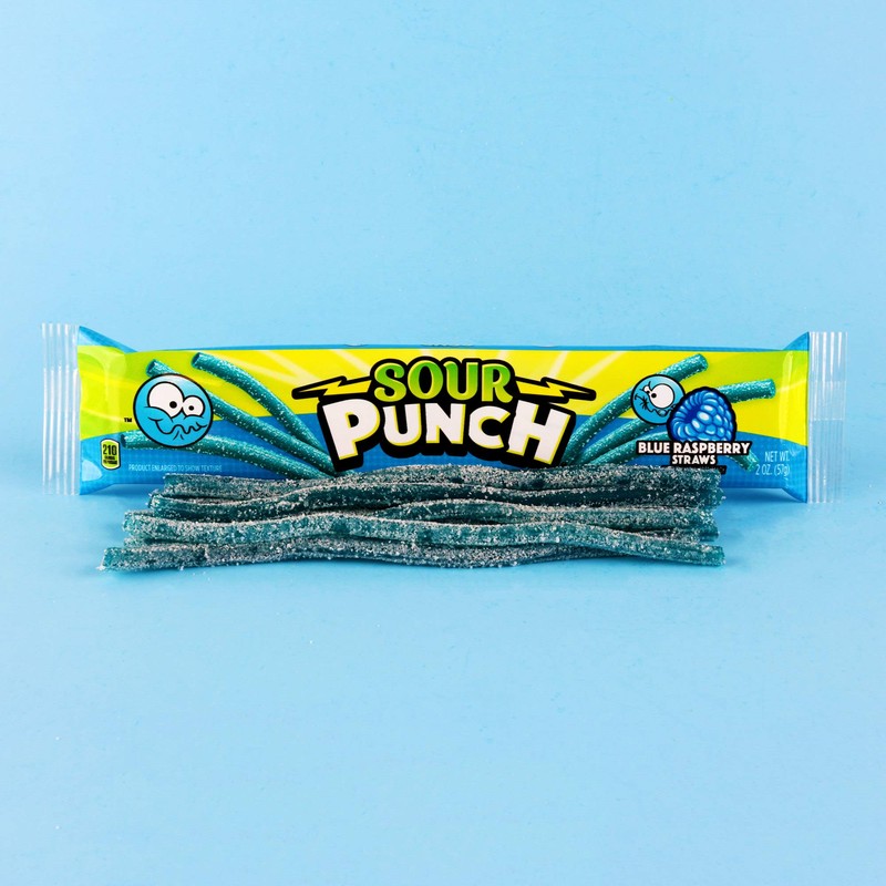 Sour Punch Straws, Sweet & Sour Flavored Soft, Chewy Candy,
