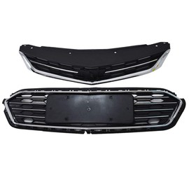RainMan S Front Upper Lower Bumper Grill Grille 2PCS Replacement for Cruze 2016 2017 2018
