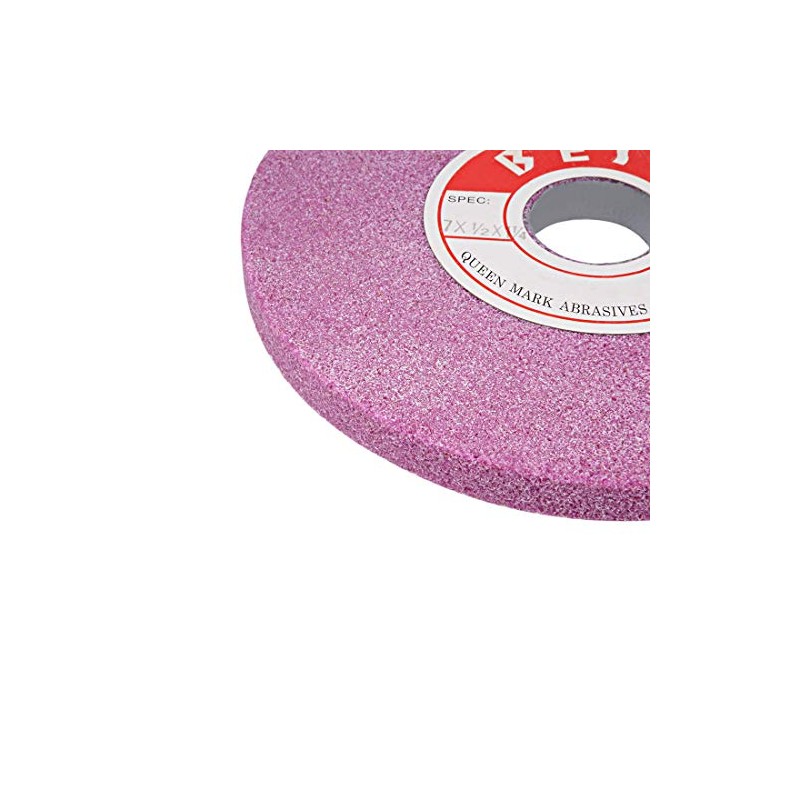 uxcell 7-Inch Bench Grinding Wheels Pink Aluminum Oxide PA 46
