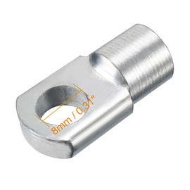 uxcell Gas Spring End Fitting M6 Female Thread 8mm Hole Dia A3 Steel Silver Tone 2pcs