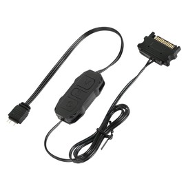 CERRXIAN 5V 3PIN ARGB Controller,Built-in Light Mode,SATA Power Supply,For Motherboards Without 5V ARGB,or DIYARGB Fans,ARGB Light Strips,Lighting Boards,Etc