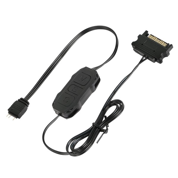 CERRXIAN 5V 3PIN ARGB Controller,Built-in Light Mode,SATA Power Supply,For Motherboards