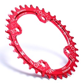 Dymoece Round Chainring 104BCD 32T 34T 36T 38T Narrow Wide Single Chainring for 8 9 10 11 12 Speed MTB Mountain Bike Road Bike BMX