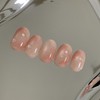 [Handmade Nail Tips] Peach Nail Tips - Coffin Egg /