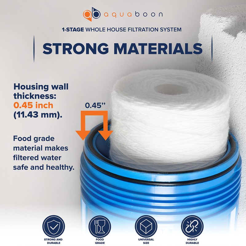 Aquaboon Whole House Water Filter System for Well Water Reducing