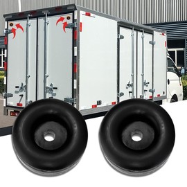 CHRYMUM 2PCS Rubber Bumpers, 2.5" Trailer Ramp Door Rubber Bump Stops, Universal Car Accessories Replacement Parts for Cargo Trailer Ramp Doors, Truck Gates