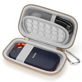 Yinke Hard Case for SanDisk Extreme Pro/SanDisk Extreme External SSD 500GB 1TB 2TB Travel Case Storage Bag(White)