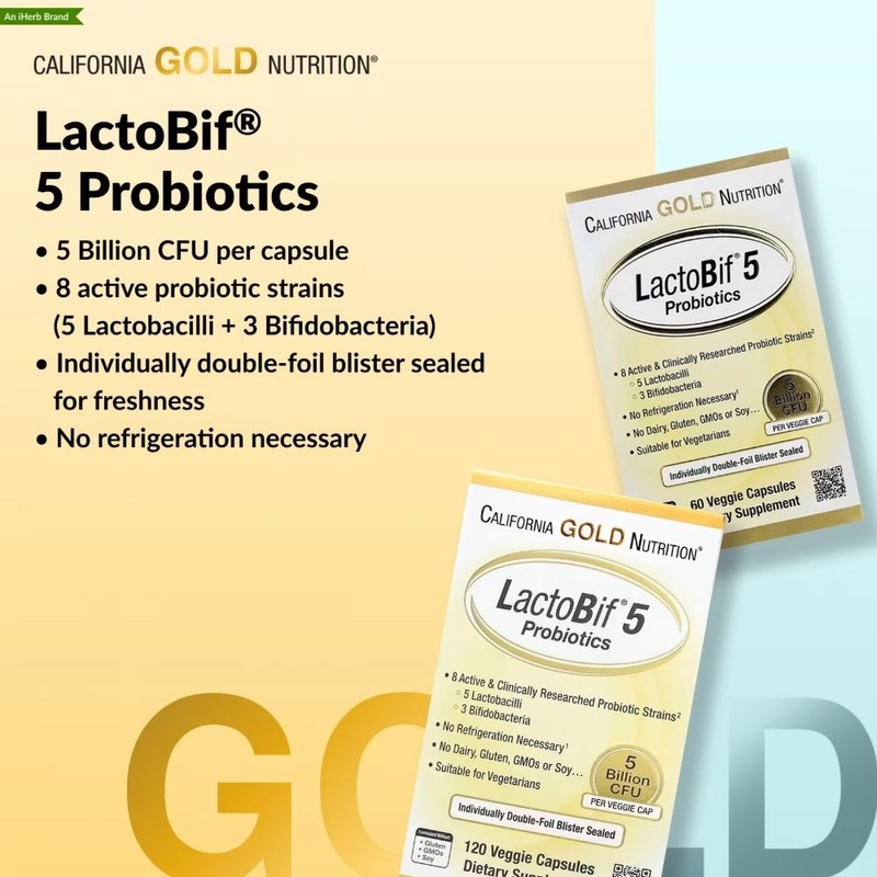 Dietary Supplement Probiotic Probiotics Gold Set Pack Capsules 2 Pack,
