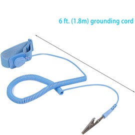 Anti Static Wrist Strap Band with Grounding Wire Surge Protection Blue Wrist Band Driver Kit