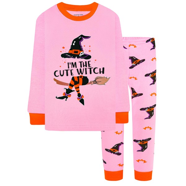 DAUGHTER QUEEN Girls Pajamas Kids Halloween PJs Size 8 100%