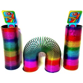 SDMAX Rainbow Magic Spring, Slinky Spring Coil for Kids, Expandable Fidget Toy, Funny Stretching and Bouncing Toy (Pack of 1)