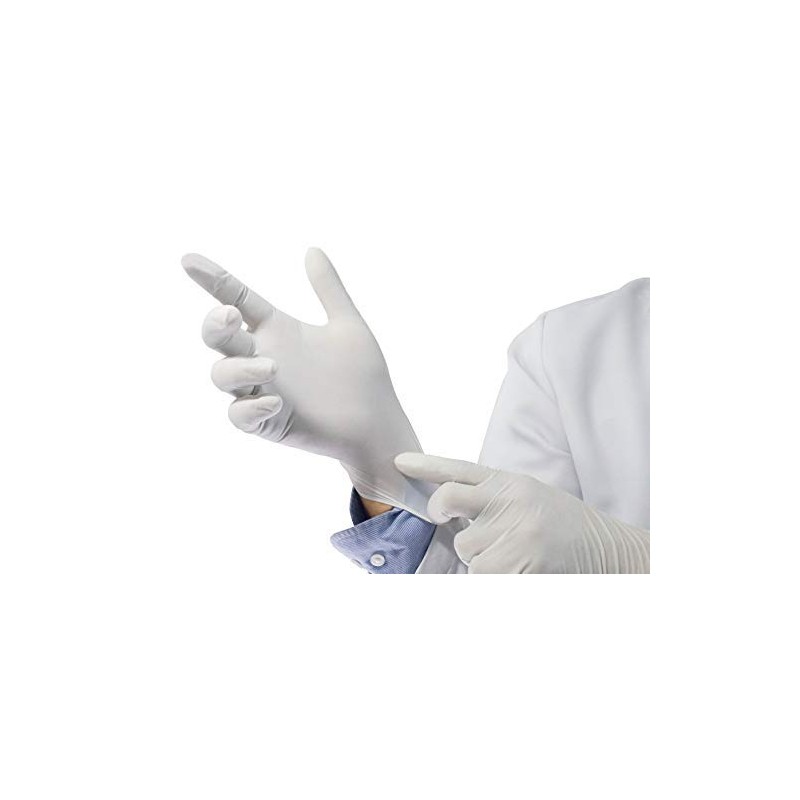 Pack of 100 Disposable Gloves Latex Gloves Powder-Free Food Safe