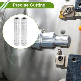 HOPESPANNER Hose Barb Fittings for Air Water Oil Gas Fuel 25/64" Hose Barb Tubing Connector 304 Stainless Steel 2 Pcs