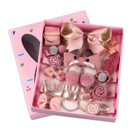 18-piece Set, Children's Hair Accessories, Hair Clip, Hair Accessory, Bangs Clip, Baby Hair Clip, Kids, Hair Clip, Cute, Bangs Clip, Bangs, Stylish, Hair Ornament, Kindergarten/School Entrance/Celebration, Birthday Gift, peach