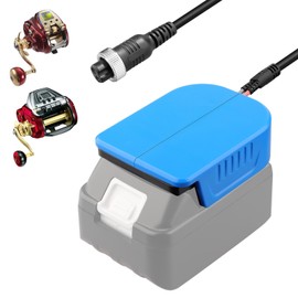 Laimiao Fishing Reel Battery Adapter for Makita 18V Battery Converter, Work for Daiwa 14.4V SEABORG 800MJ,SABORG 1200MJ, Electric Fishing Reels Power Cord Cable