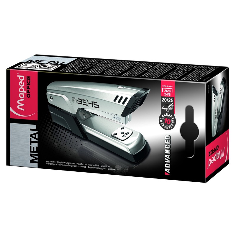 Maped Office Advanced Silver Half Strip Metal Stapler (20 sheets)