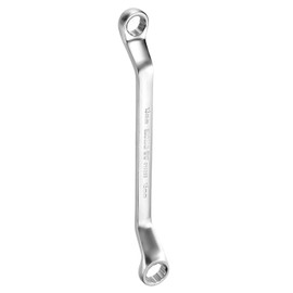 sourcing map Offset Extra Long Box End Wrench 13 x 15 mm Metric 12 Point 75 Degree Offset Double End Box Ratcheting Wrench Carbon Steel Polished Long Spanner Tools