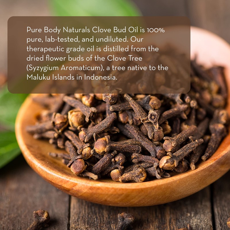 Pure Body Naturals Clove Bud Essential Oil, 10 ml -