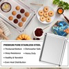 Set of 3 Baking Sheet, Stainless Steel Cookie Sheet Baking