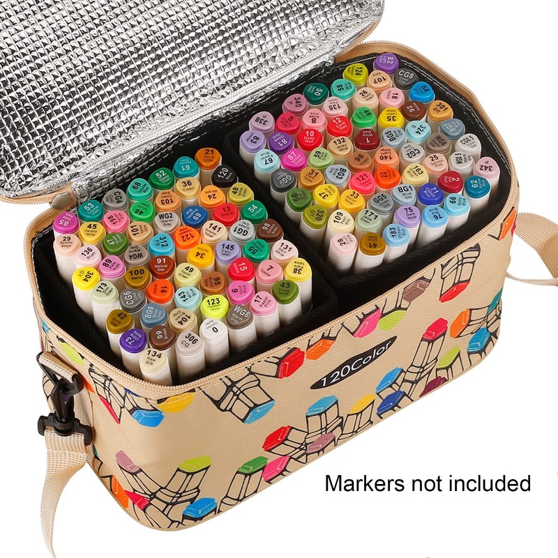 Toprema New Marker Pen Case Holder Multifunctional for 120 Markers