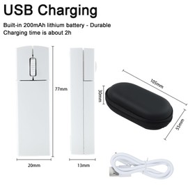 Samudgate Wireless Mouse, 2.4GHz Ergonomic Mouse Small Handheld Finger Mouse 1200DPI Rechargeable Computer Mouse with Mouse Box,Portable Mini Mouse for Laptop Computer