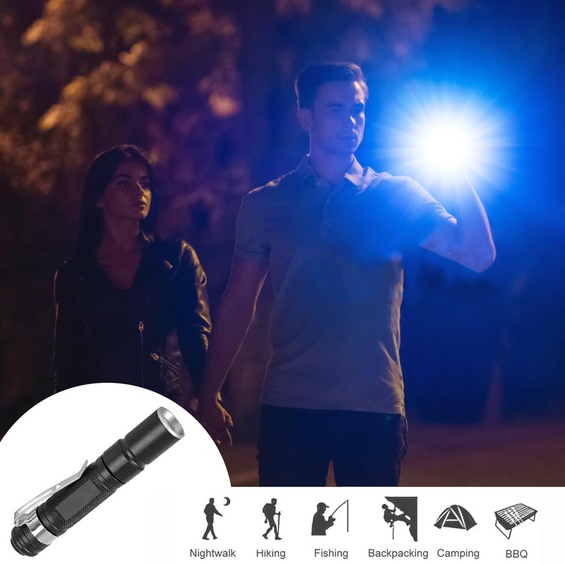 MODOAO Led Flashlights High Lumens, Multifunctional Telescopic Zoom Flash Light,