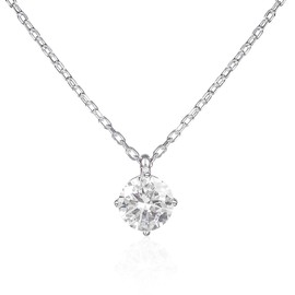 namana Dainty Silver or Gold Pendant Necklace for Women and Teen Girls, Simple Solitaire Necklaces for Women Made of 925 Sterling Silver with Coloured or Clear Round Cubic Zirconia Stones, Sterling