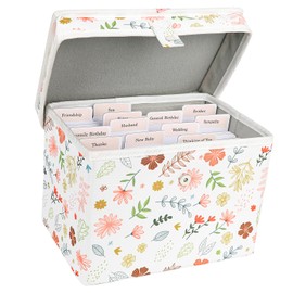 PZRLit Greeting Card Organizer Storage Box with 12 Removable Dividers - Store 140+ Cards, Ideal for Photos, Crafts, Envelopes, Scrapbooking, Paper, Stickers Holder
