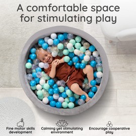Fulton & Ivy Premium Baby and Toddler Ball Pit (35"x11.8") | Easy to Clean Memory Foam Ball Pit Made with Non-Toxic Materials | Durable Ball Pits for Toddlers 1-3 (Balls Not Included)