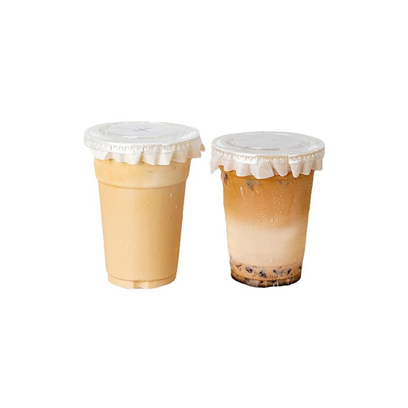 SOWAKA 100 Pcs Cup Cap Lid Liners, 15 cm, White,