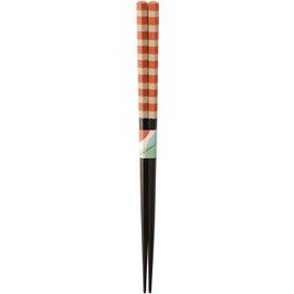 Kawai 120485 Bon Appetit Chopsticks Bake Border Orange 8.3 inches (21 cm)
