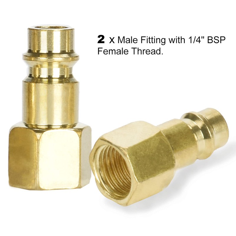Pack of 10 Euro Compressed Air Coupling 1/4 Inch BSP