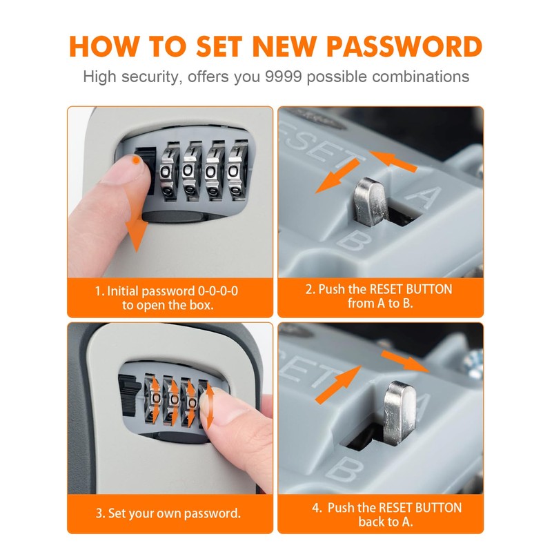 GRIFEMA GA1003-2 Key Safe Box, Lock Box, Key Cabinets with